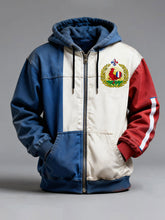 Sweat-shirt zippé imprimé Drapeau Français Le Coq Gaulois Homme